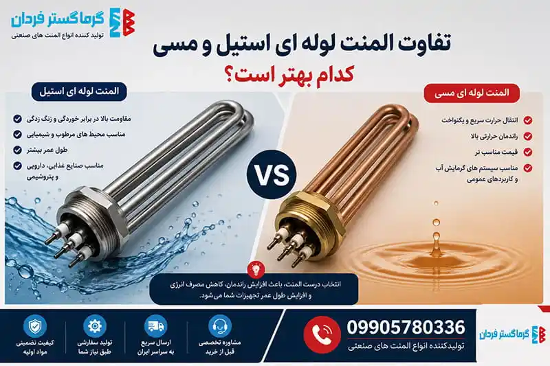 تفاوت المنت لوله ای استیل و مسی؛ کدام بهتر است؟